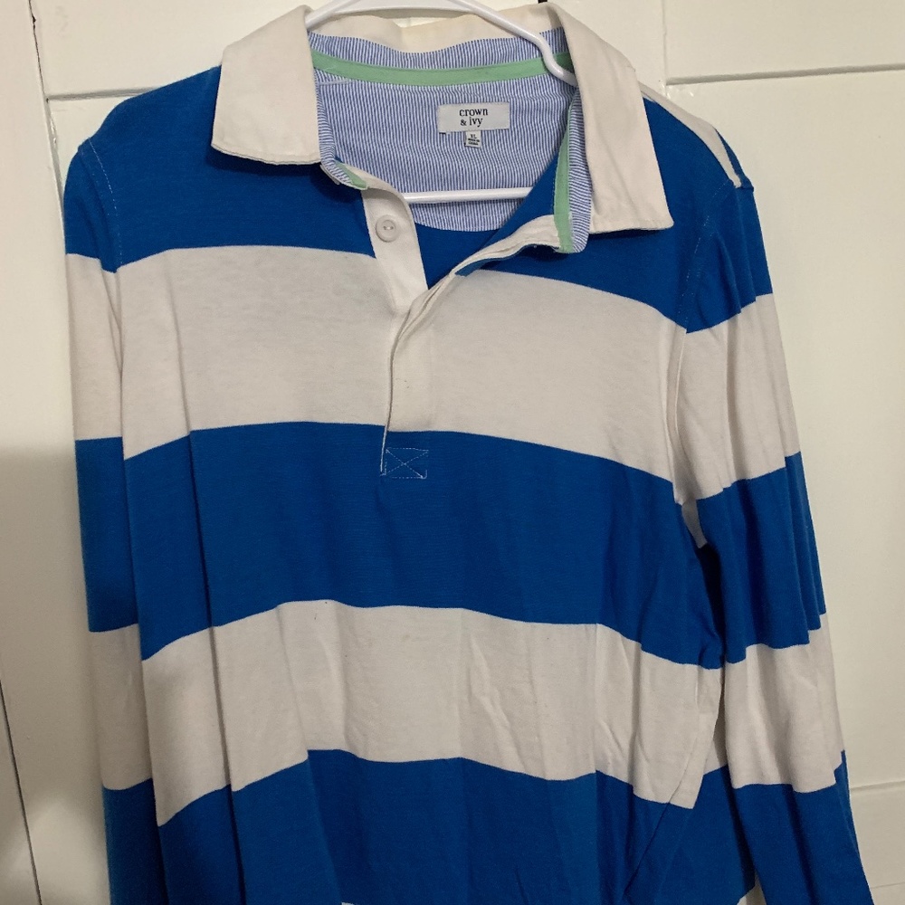 Men’s polo style long sleeve shirt